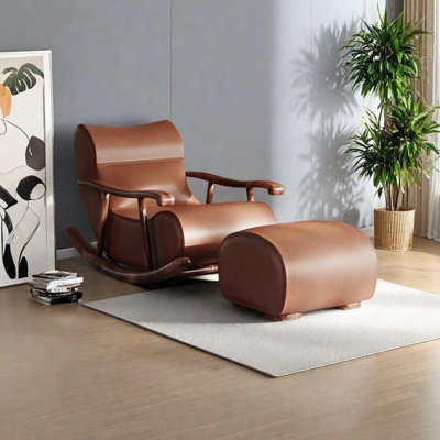 Chaise berçante ergonomique en similicuir