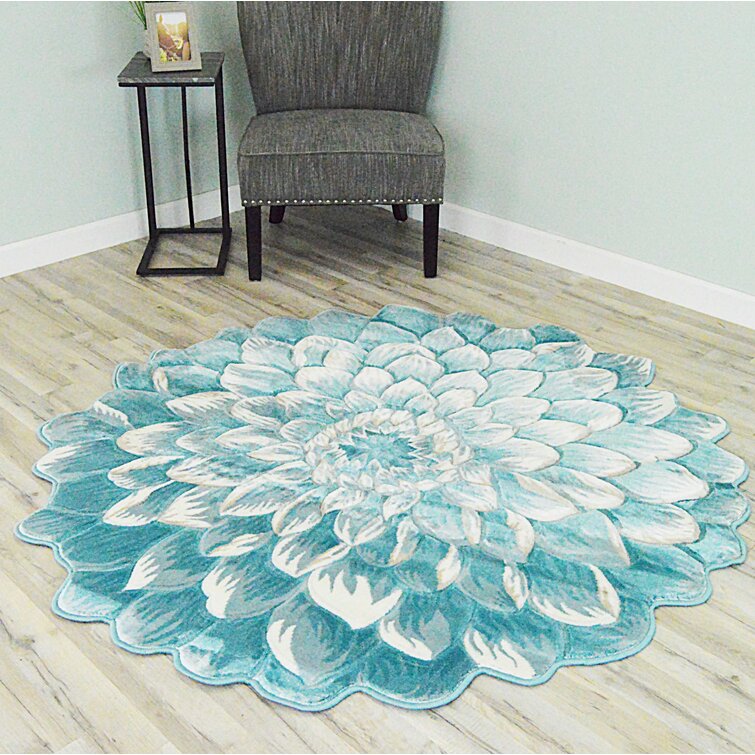 3d Round Flower Carpet, Carpet Mat Rug Flowers