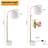 Modern Arched Floor Lamp with Marble Base, Adjustable Tall Standing Reading Lamp for Living Room & Bedroom-892521043