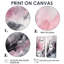 «Evolving In Pink Grey», art mural rose-114712473-114712476-114712477