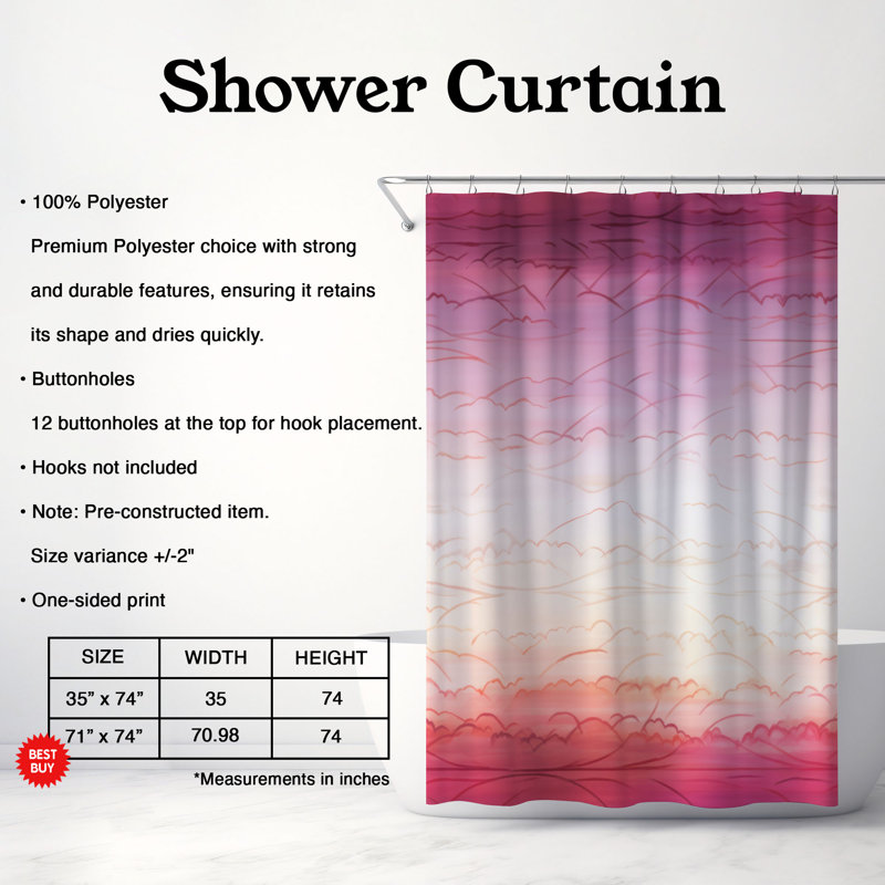 Pink Shift - Premium Shower Curtain, 74"H x 71"W