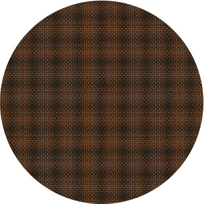 Tapis brun / noir en laine à carreaux