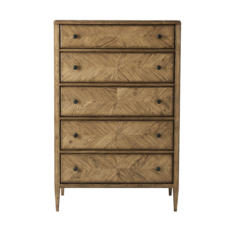 Dawn Oak Tall Chest with Extra Deep Drawers