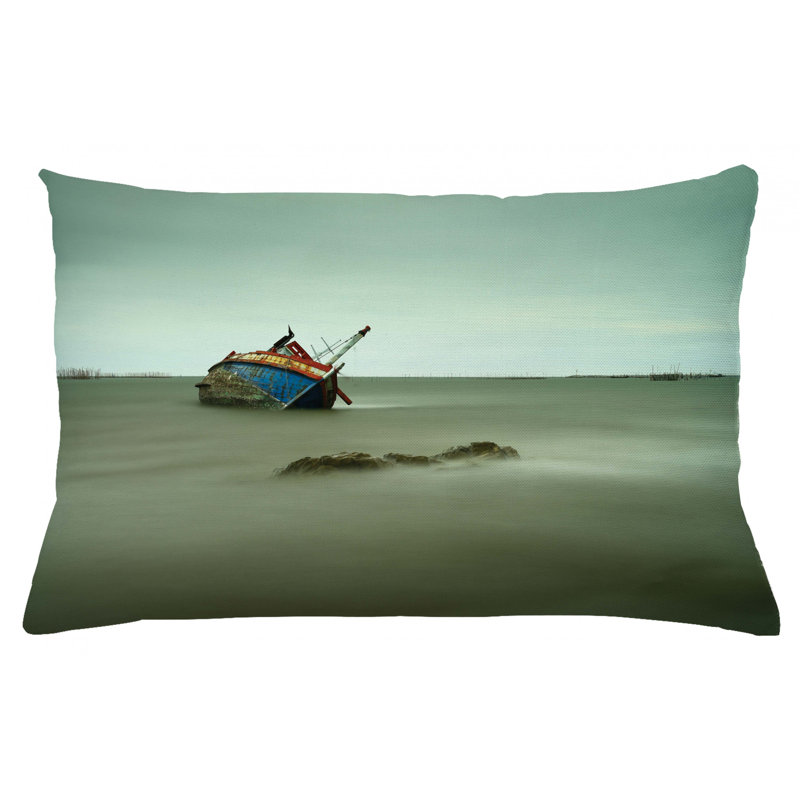 Housse de coussin lombaire intérieur/extérieur shipwreck, 16 po x 26 po