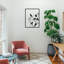 Décoration murale en métal oiseaux sur fil