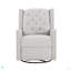 Fauteuil inclinable et pivotant Milah en tissu gris clair
