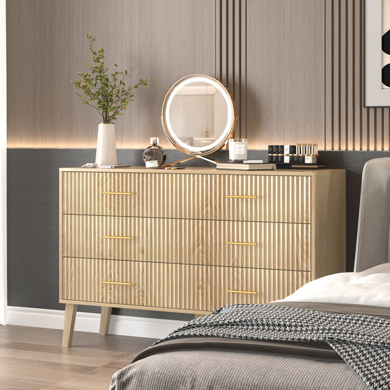 Ruminer 46.85'' W 6 - Drawer Dresser, Wood