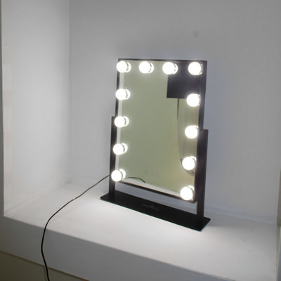 Orlinski Hollywood XL Tri Tone 360 Degree Tilt LED Makeup Mirror with Bluetooth, Lighted Vanity Mirrors