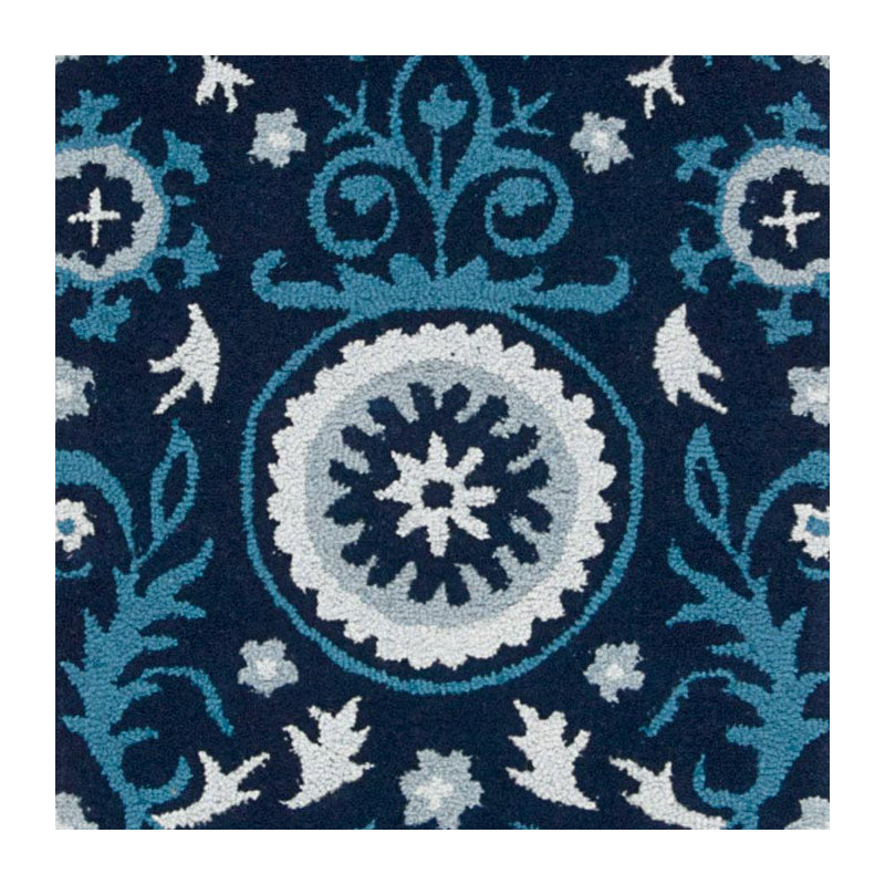 Aberdeenshire Oriental Handmade Tufted Wool Blue Indoor/Outdoor Area Rug, Rectangle 2'6" x 4'
