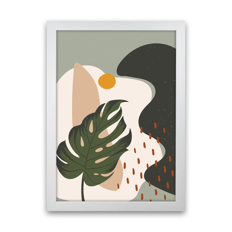 Botanical Abstract - Print, White Framed, 63cm H x 46cm W x 3cm D