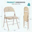 Chaise pliante de taille standard - Cuir rembourré et peu encombrant - Cuir d'unité centrale avec structure en métal - pour la maison / le bureau / la fête-471424304