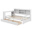 Lit de jour multifonctionnel d'angle avec tiroirs de rangement, bureau, port de charge-875006222