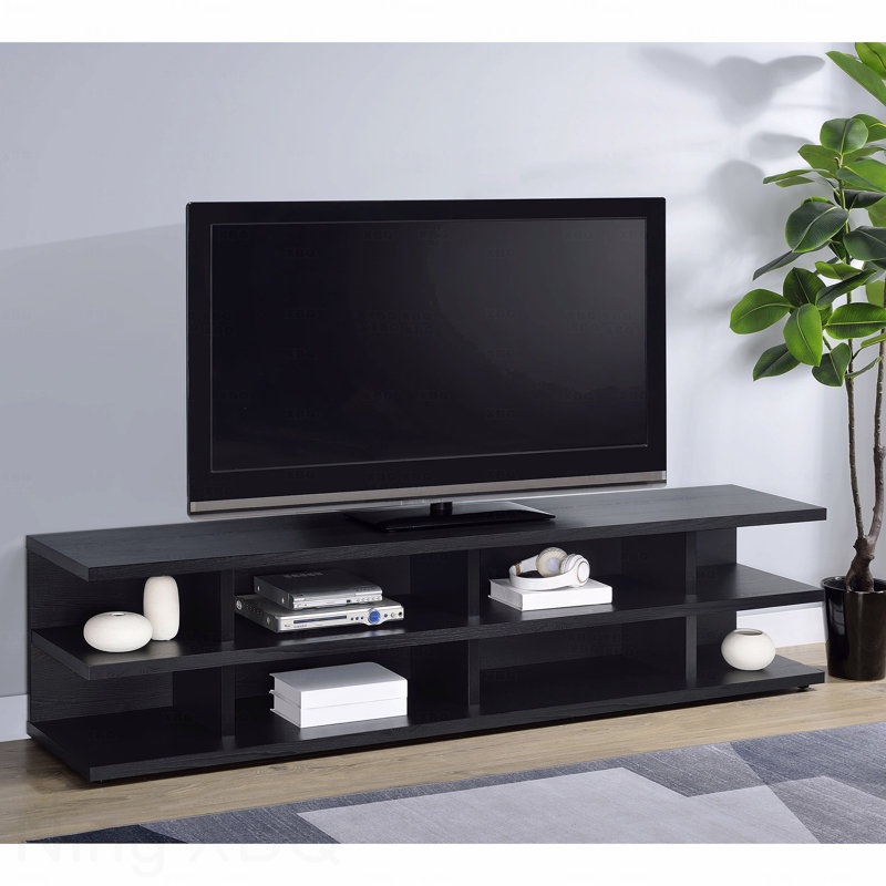 78-Inch 2-Tier TV Stand, Black