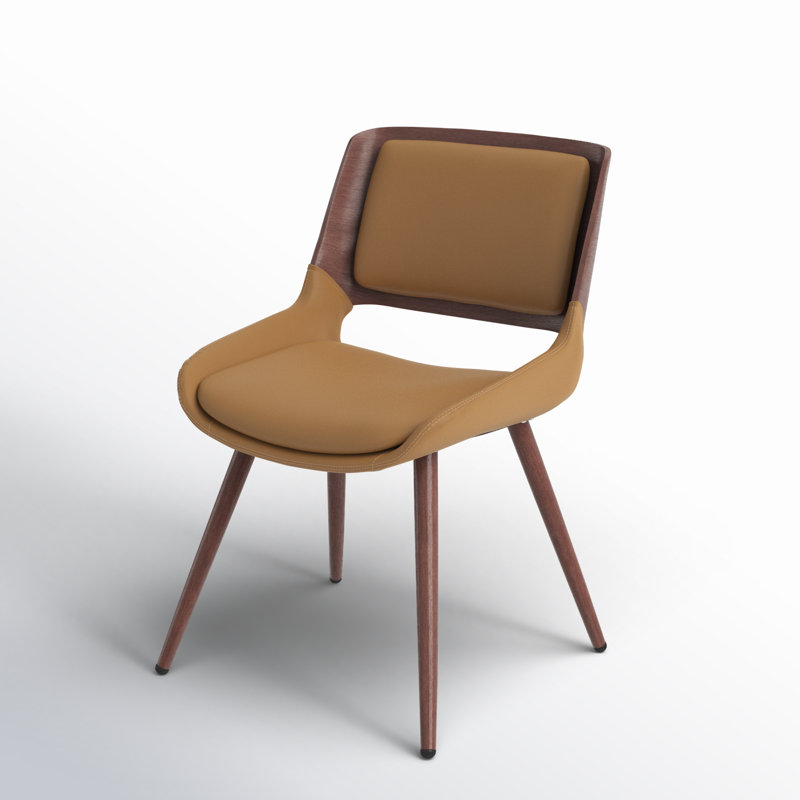 Ayrton Faux Leather Mid-Century Dining Chair, Desert Sandstone