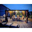 10 pi. L 13 pi. D Pergola en alliage d'aluminium avec auvent et guirlandes lumineuses de 48 pi