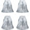 Abat-jour de ventilateur de plafond en verre H 4,5 po x l 4,75 po (à visser) en albâtre fumé