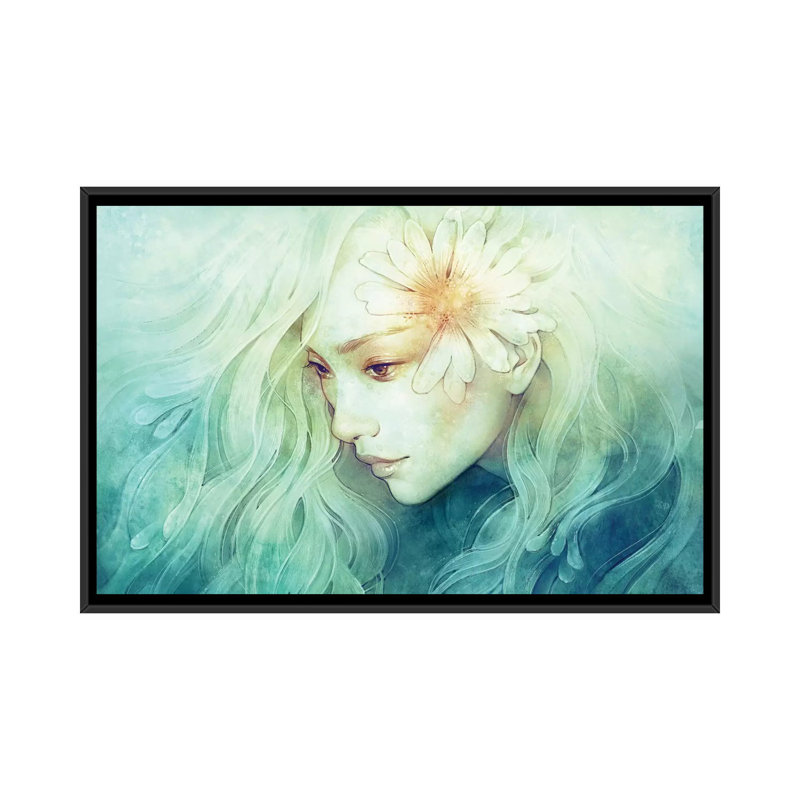 Avril, reproduction d’art sur toile tendue, H 18 po x l 26 po x P 1,5 po, Toile avec cadre flottant noir, Pas de tapis