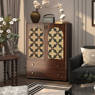Armoire d'appoint rétro et multifonctionnelle