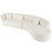Vaili Sofa-In-A-Box Compression RAF Curved Boneless Sectional Sofa, Porcelain-306481929-306482037