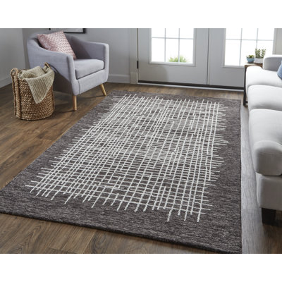 Tapis rectangulaire en laine Norvan