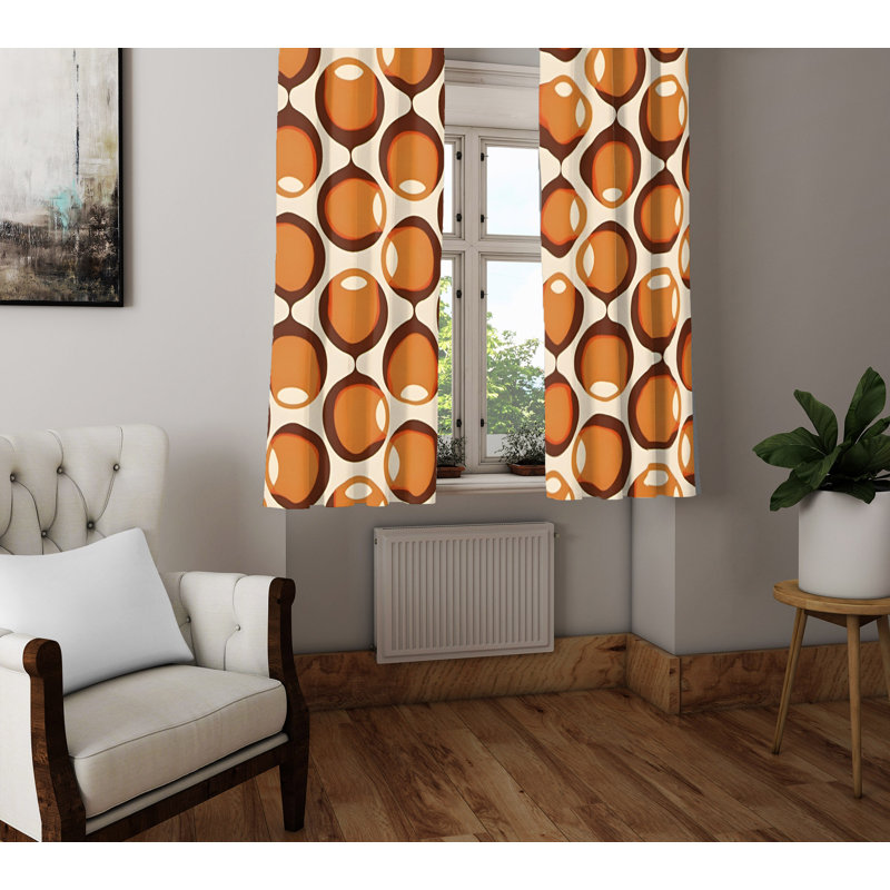 Paire de rideaux semi-transparents en polyester Haritonas, L 20 po x L 52 po