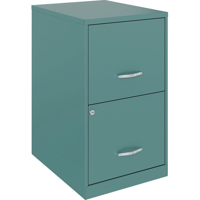 2-Drawer File Cabinet with 2 File Drawers for Smooth-Glide Suspension, Files & Folders, Teal