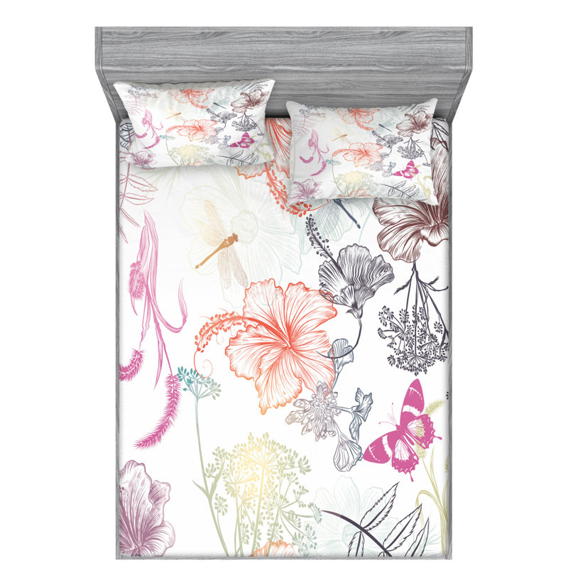 Microfiber Sheet Set, Queen Sheet Set + Fitted Sheet + 2 Pillowcases