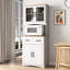 Cuisine blanche avec tiroirs - Espace suffisant pour les ustensiles et les appareils électroménagers Armoire de rangement fonctionnelle