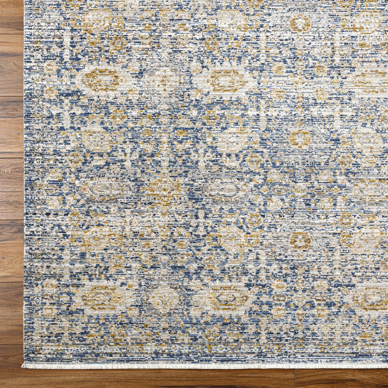 Margaret Gray and Beige Synthetic Washable Rectangular Rug