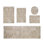 Ensemble de tapis de bain de luxe en microfibre 5 pièces, envers en caoutchouc ultra-doux et antidérapant, absorbant l'eau, séchage rapide, tapis de salle de bain lavables à la machine pour la douche, le meuble-lavabo, la baignoire et le couvercle de la toilette, ivoire