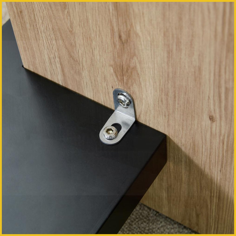 Table basse polyvalente en panneau de fibres à densité moyenne pour la vie moderne et les espaces de loisirs, Bois naturel
