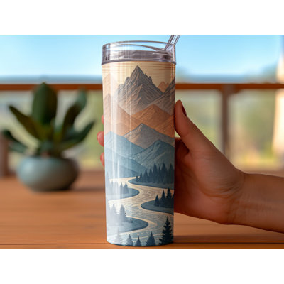 Choose Handmade Tumblers 591 mL Vacuum Insulated Stainless Steel (18/8) Travel Tumbler with Straw
