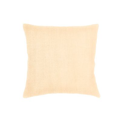 Coussin en lin jaune clair 24x24