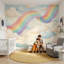 Papier peint pastel arc-en-ciel avec nuages fantaisistes-367752273-367752275