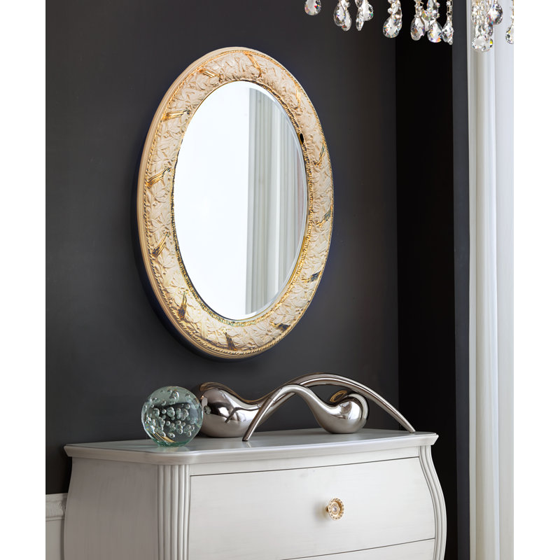 Boettcher Wood Flat Wall Mirror