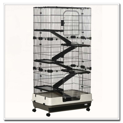 Cage portable à 6 niveaux avec roulettes
