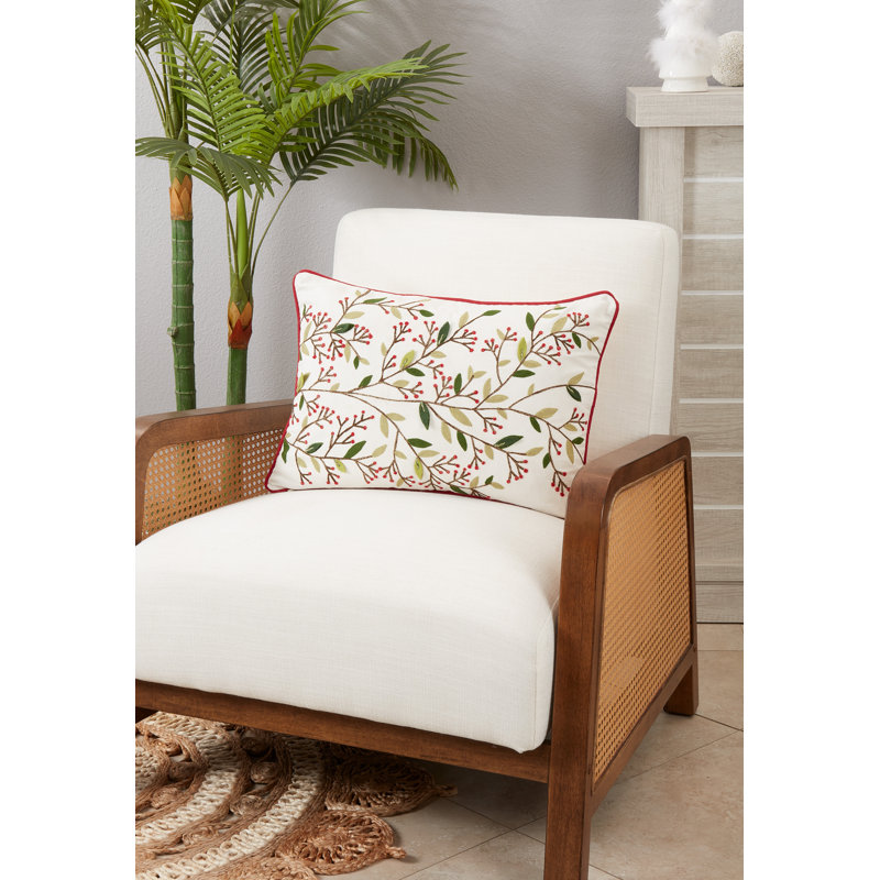 Arista Collection Floral Cotton Pillow Cover