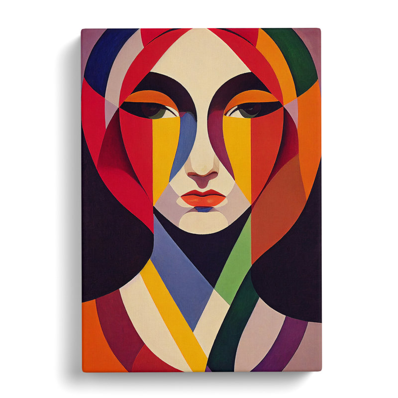 Abstract Portrait Of A Woman No.5 - Wrapped Canvas Print, 50cm H x 35cm W x 3cm D