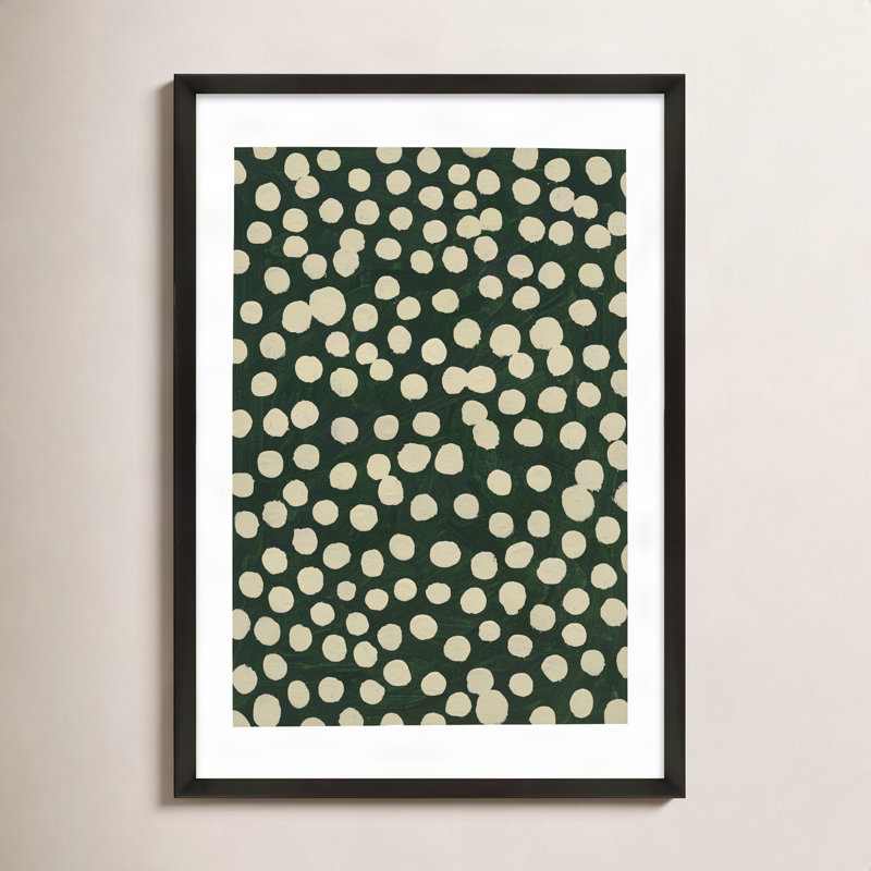Lichen On Winter Green Painting by Michela Sorrentino, Black, 25" H x 17.5" W x 1.25" D