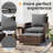 Billmont Wicker/Rattan 2 Person Seating Patio Conversation Sets With Ottoman-1817776633