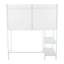 Bureau contemporain Geo Tier en métal blanc et verre givré-1057811266