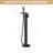 Freestanding Bathtub Faucet Waterfall Tub Filler Matte Black Floor Mount Brass Bathroom Faucets with Hand Shower