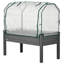 Jardinière surélevée avec couvercle en PE pour jardinière pour plantes et légumes, 48 x 22 x 46 pouces, gris foncé