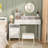 Small Vanity Desk With Charging Station-345543673