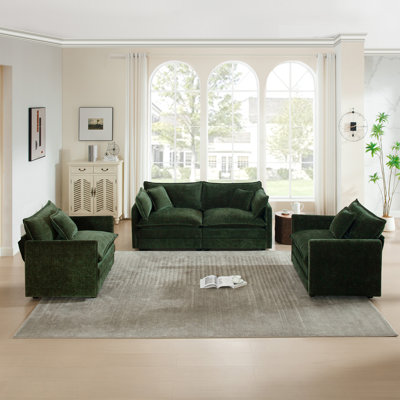 Ensemble de salon, canapé en chenille, pour le salon