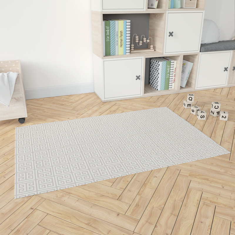 Cuddle Key Kids Play Mat, Rectangle 4' x 6', Taupe