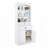 Bathroom Storage Cabinet with Two Doors, Drawers, Adjustable Shelf & Three Open Shelves
