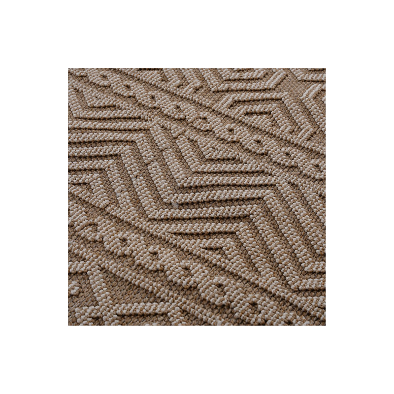 Collection 5X7 Geometric Indoor/Outdoor Area Rug, Mocha, Rectangle 5'3" x 7'6"
