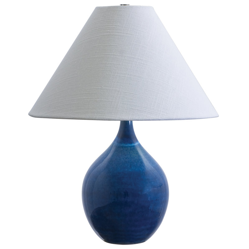 Lampe de table 19 po Libbe, Bleu lustré