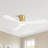 Kemp 48" Flush Mount Ceiling Fan With Lights, Remote, Solid Wood Blades, Dimmable，White and Gold-465404921